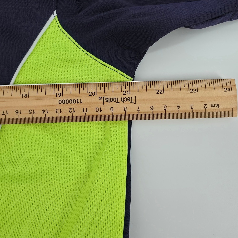 Real Madrid CF Soccer Jersey Rhinox navy Neon Lime Green Mens Small S V-Neck - Picture 7 of 13